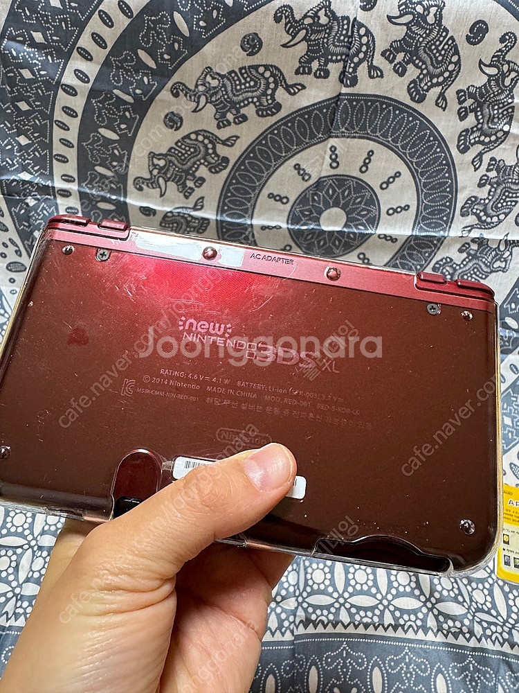 닌텐도 3ds xl 뉴큰다수 레드 + 게임칩 4개 일괄--5