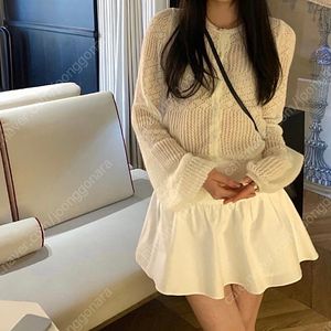 르플레인 벨 키드모헤어 가디건