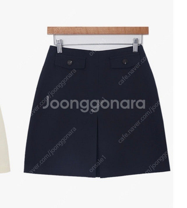 슬로우앤드 오드 포켓 핀턱 코튼 스커트--0