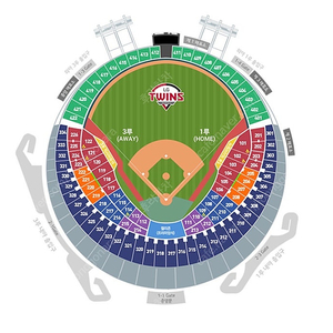 6월 21일 (토) 엘지트윈스 vs 두산베어스 3루 네이비석 4연석