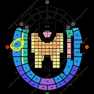 블랙핑크 콘서트 7/6(일) 20열 22열