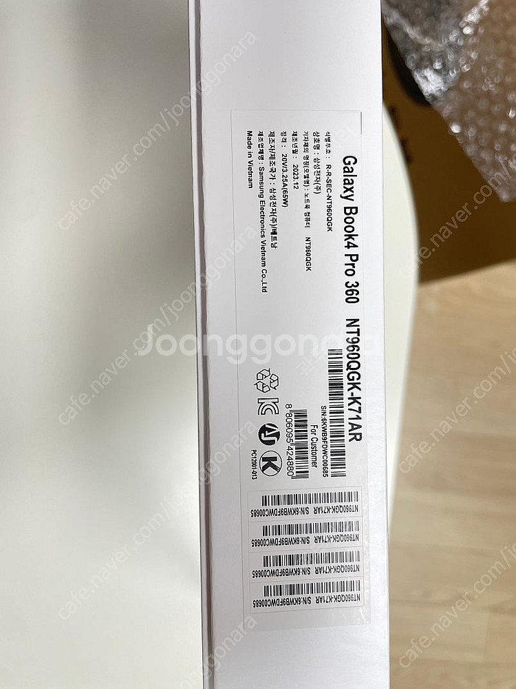 갤럭시북4 프로360 32GB SSD1TB 판매--3
