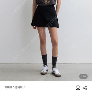 jsny 미니멀 에이라인 스커트 쇼츠 블랙 S