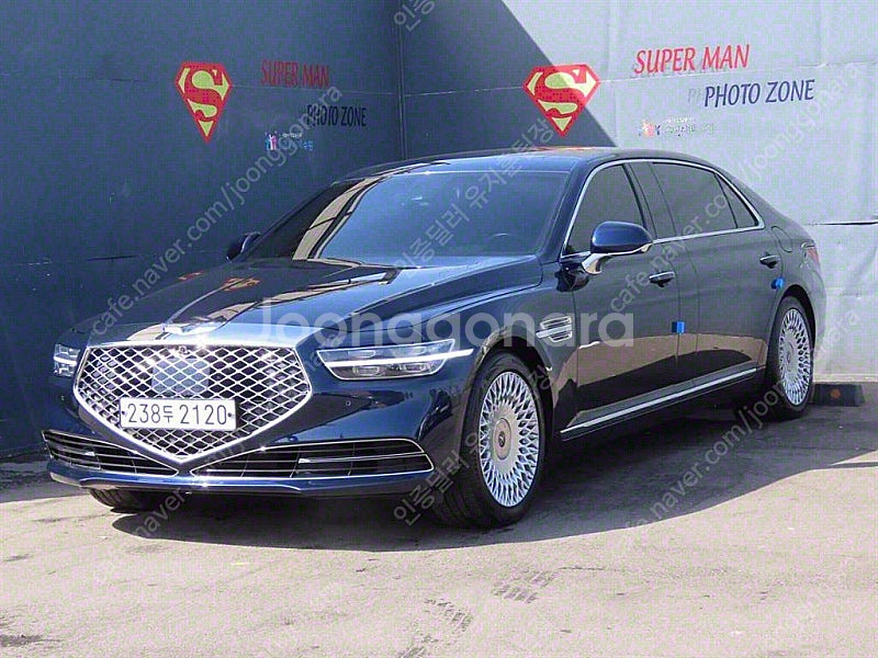 제네시스 G90 중고 제네시스 중고 가격 파란색 2019년식 28,196km 5.0 GDI AWD 리무진 프레스티지...--0