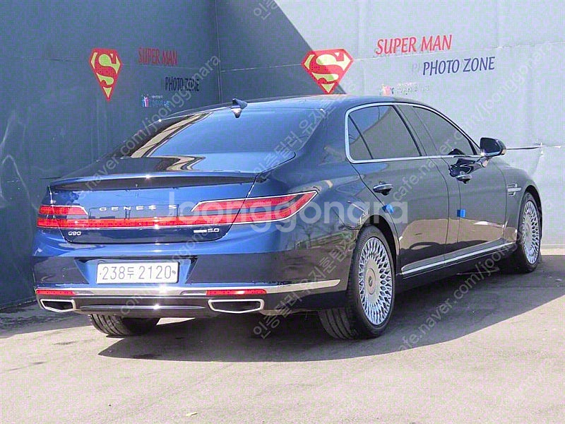 제네시스 G90 중고 제네시스 중고 가격 파란색 2019년식 28,196km 5.0 GDI AWD 리무진 프레스티지...--4