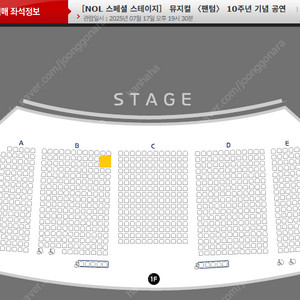 뮤지컬 팬텀 박효신 송은혜 7/17(목) 1층 3열 2연석 , 5열2연석, 6열2연석 양도 [좌석위치사진有]