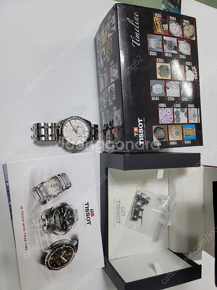 티쏘 꾸뜨리에 GMT 쿼츠 T035--0