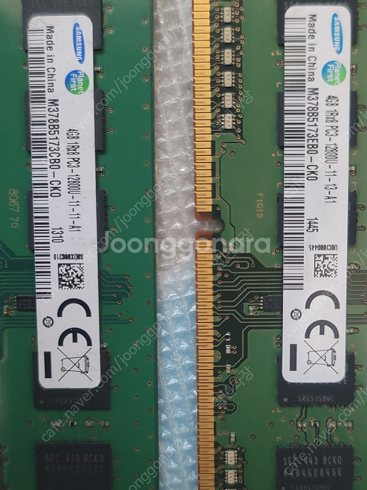 DDR3 4G 램 PC3-12800U 2개 팔아요--0
