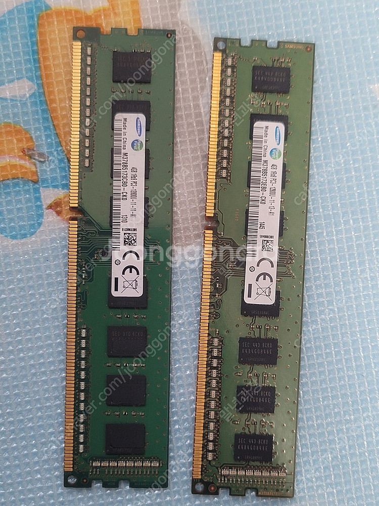 DDR3 4G 램 PC3-12800U 2개 팔아요--1