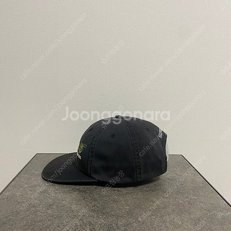 슈프림X팀버랜드 콜라보 워시드 블랙 볼캡 모자--1