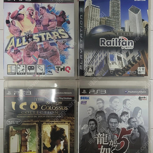 [PS3 중고] WWE 올스타, 레일팬, 이코&완다와 거상 컬렉션, 용과 같이5 팝니다.