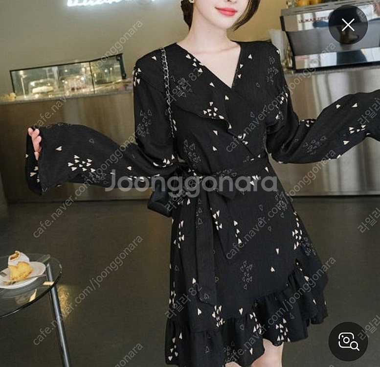 [무배] 아뜨랑스 하트랩 원피스 55~66 free--4