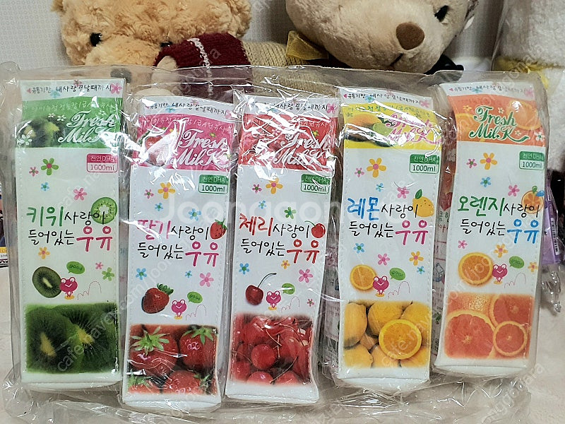{일괄} 미개봉 고전 문구 과일 우유 필통 빈티지 레트...--1