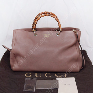 구찌 (GUCCI) 뱀부 페일핑크 토고가죽 빅토트 쇼퍼백