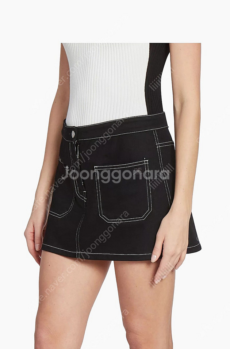 Courreges 꾸레쥬 스커트 코튼 데님 26 새상품--2