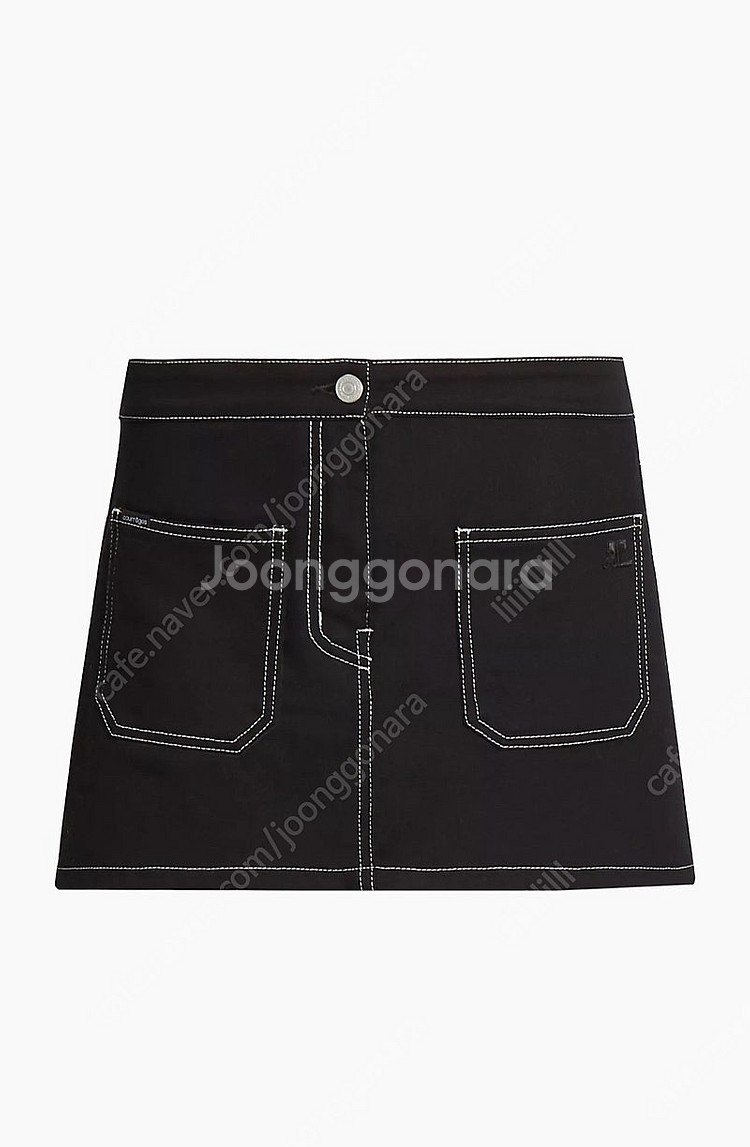 Courreges 꾸레쥬 스커트 코튼 데님 26 새상품--5