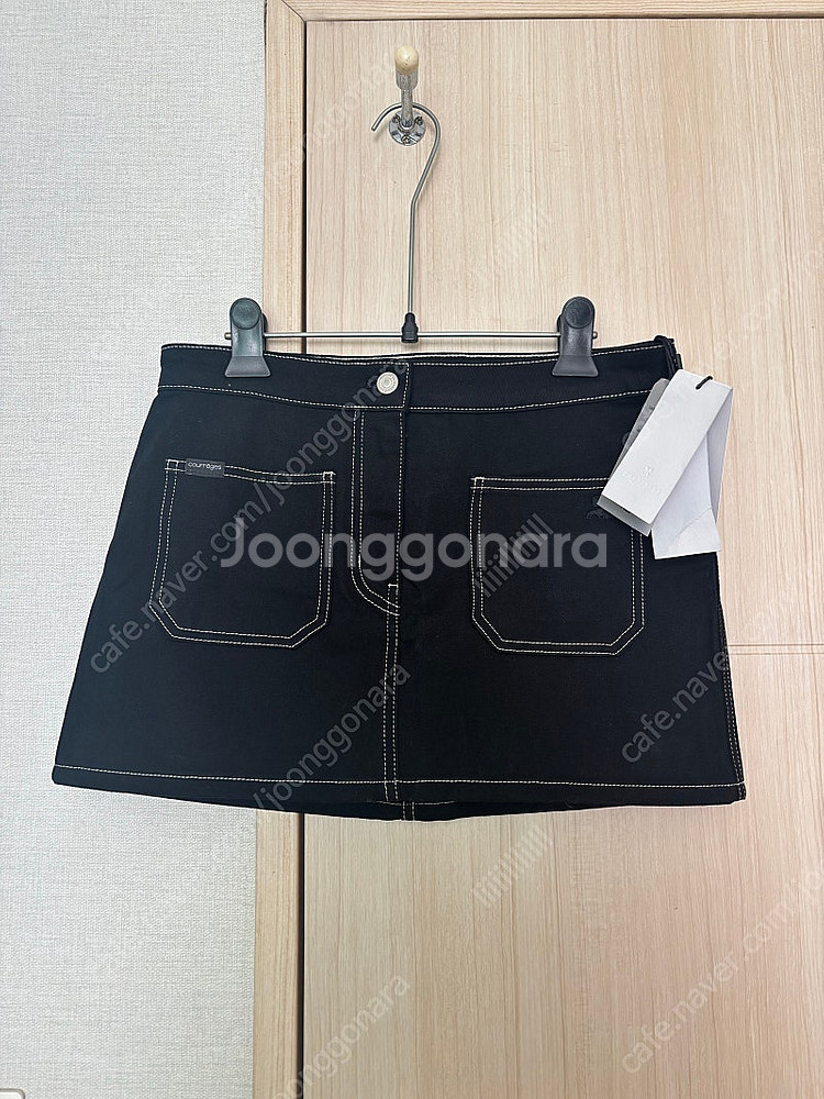 Courreges 꾸레쥬 스커트 코튼 데님 26 새상품--6