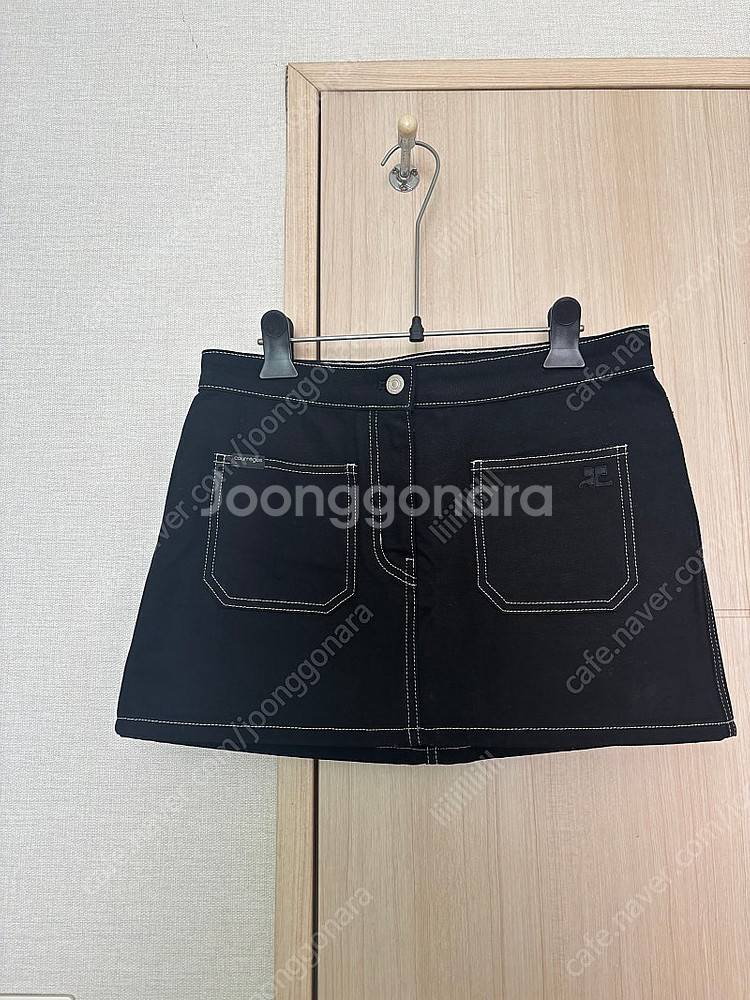 Courreges 꾸레쥬 스커트 코튼 데님 26 새상품--7