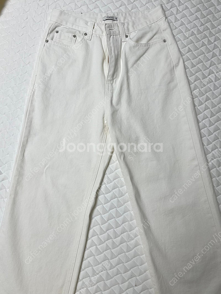 원로그 코튼 어글리 데님 아이보리 롱m 새상품--1