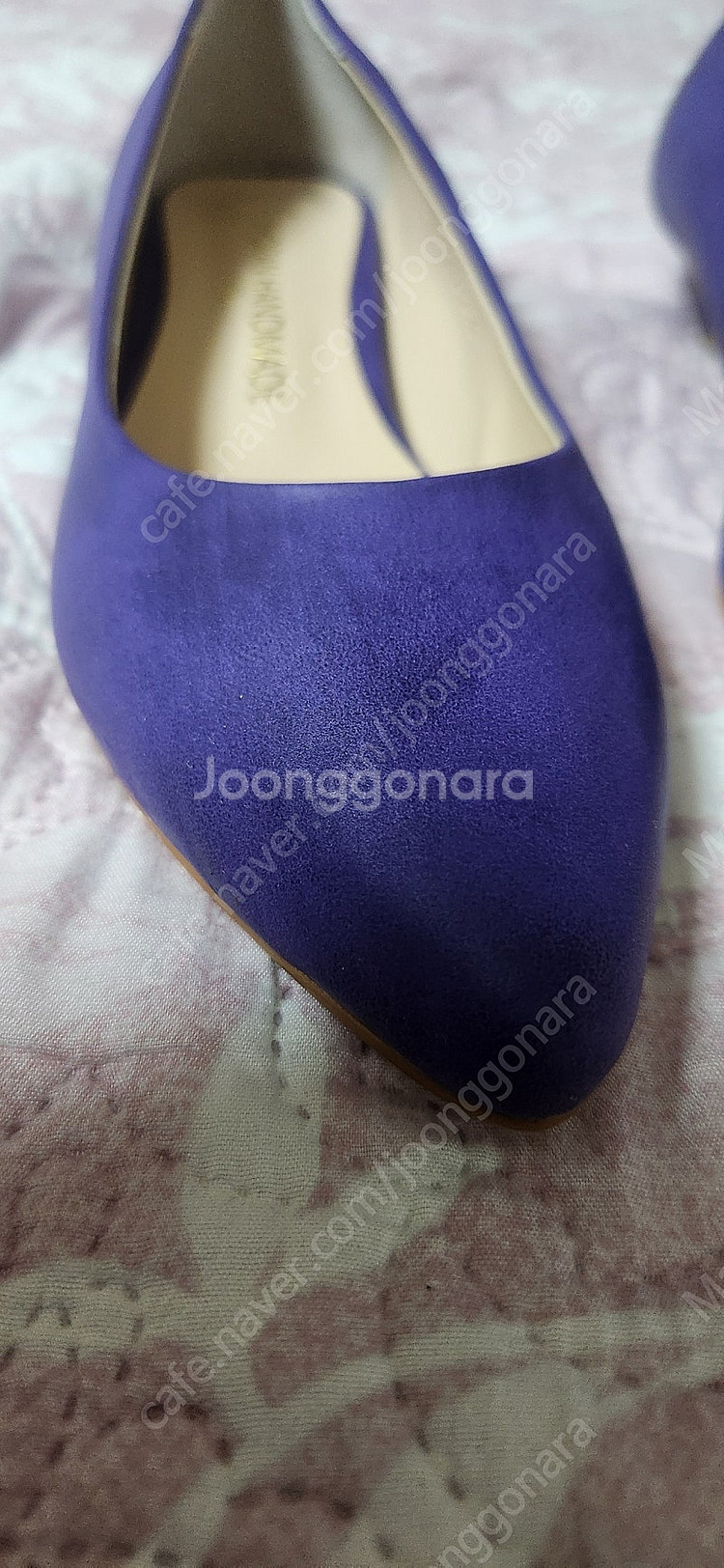 (반값택포가격)보라색 3센티굽구두245 국산수제화--7