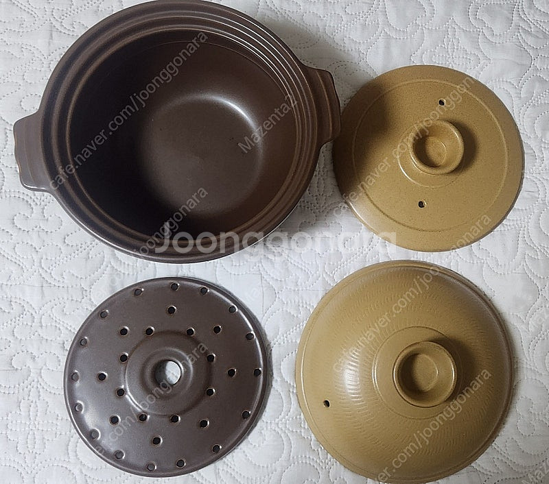 (반값택포)일제 계르마늄 이중 솥 냄비 뚝배기 만능요리냄비 (미사용)--1