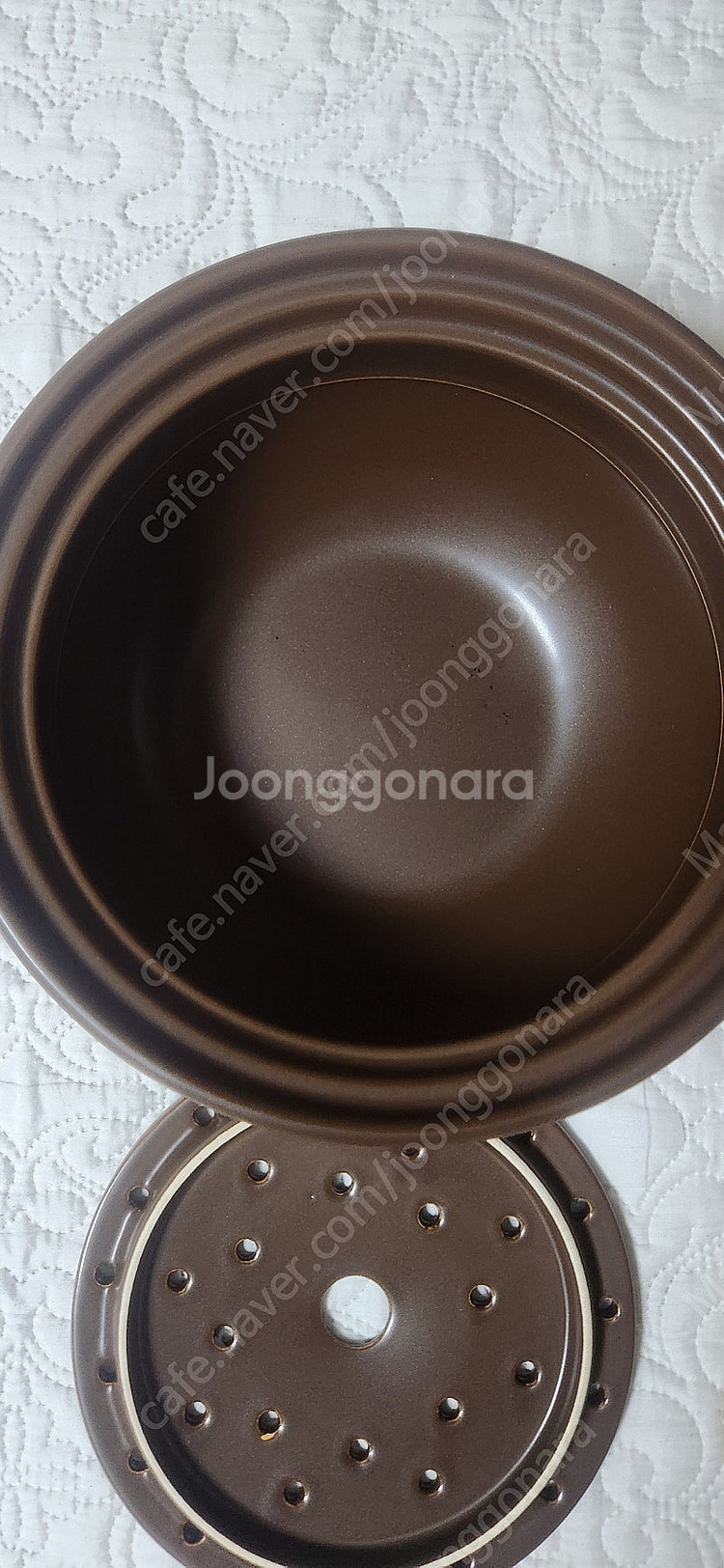 (반값택포)일제 계르마늄 이중 솥 냄비 뚝배기 만능요리냄비 (미사용)--6