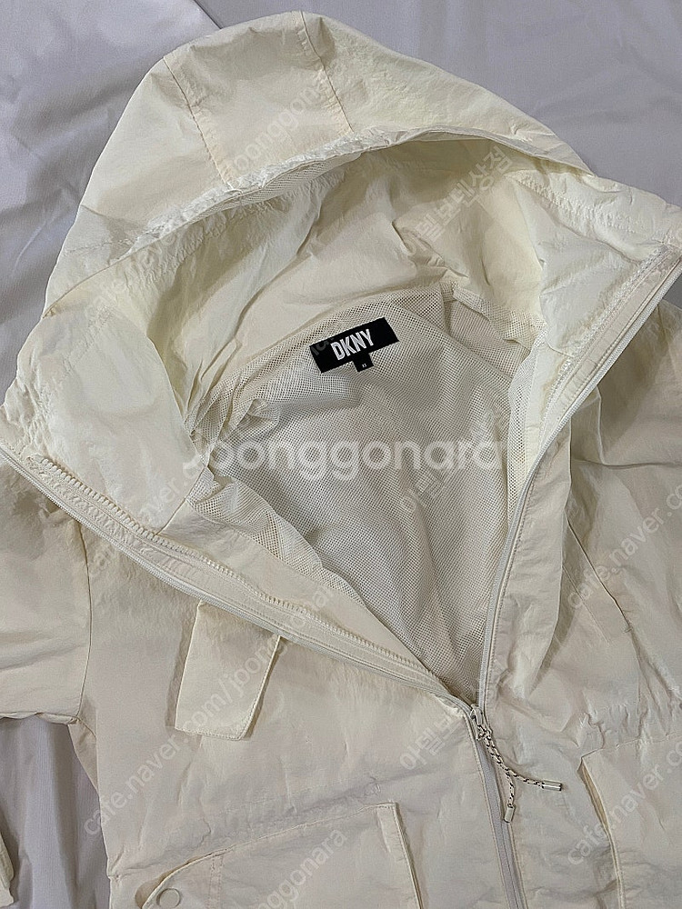 [xs] DKNY 여성 아이보리 캐주얼 포켓 점퍼 바람...--8