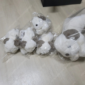 하얀 강아지 인형 키링 / 중형인형 뭉뭉이