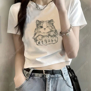 고양이 크롭티 s 사이즈 (새제품)