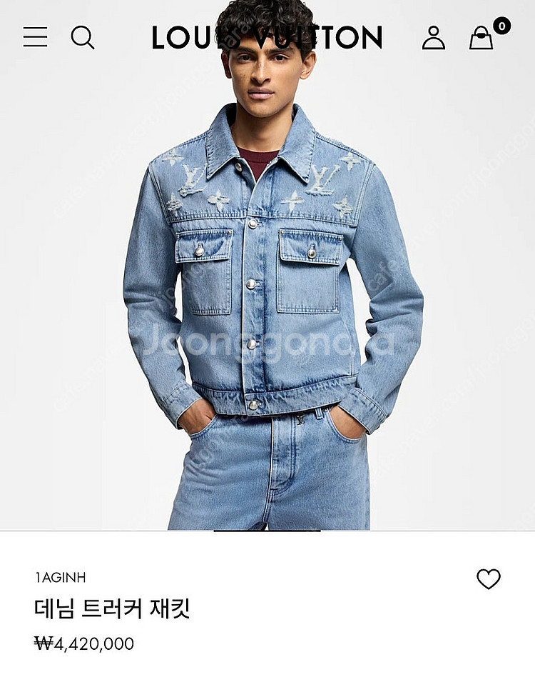 루이비통 퍼렐 모노그램 데님 자켓 청자켓 52사이즈(새...--3