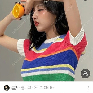 (택채새제품)폴로 랄프로렌 여성 스트라이프 숏슬리브 반팔 니트 스웨터