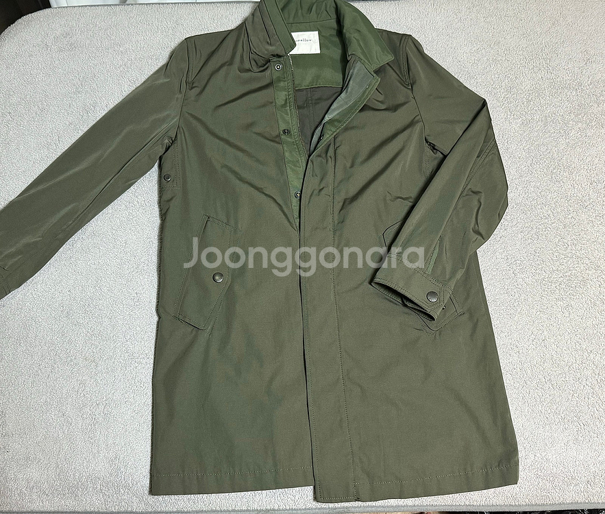 실착1회 100 커스텀멜로우 야상코트 네이비 블레이져 ...--9