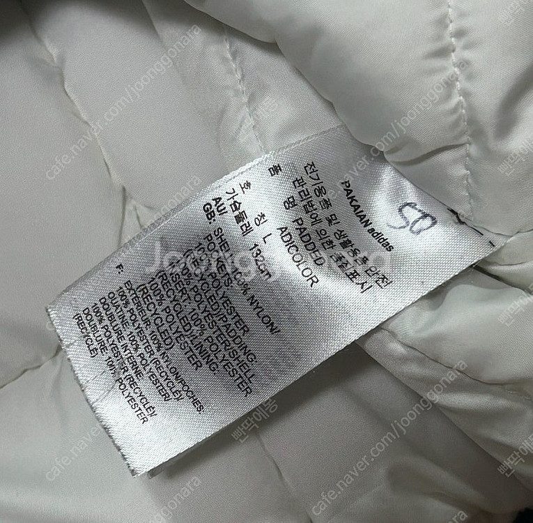 아디다스 아디컬러 올드스쿨 빅로고 후드 누빔 패딩 점퍼...--8
