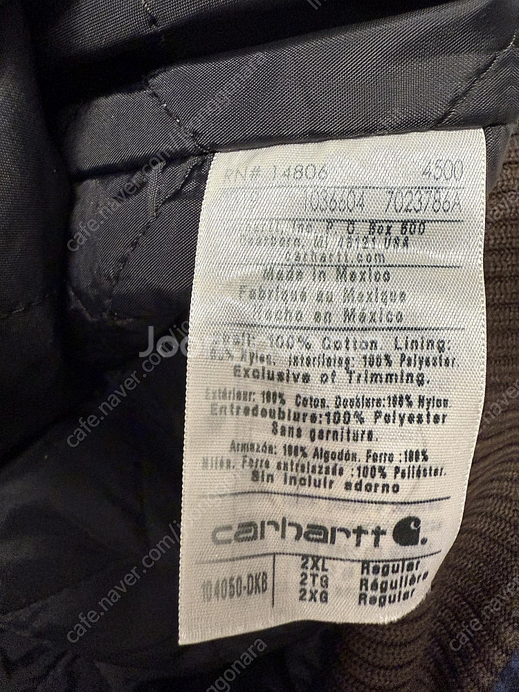 [XXL] 칼하트 J140 reg 워크자켓 다크 브라운--3