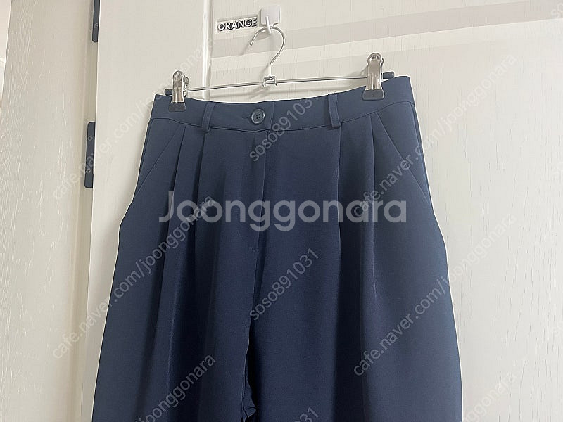 (새상품) 핀턱슬랙스 네이비--2