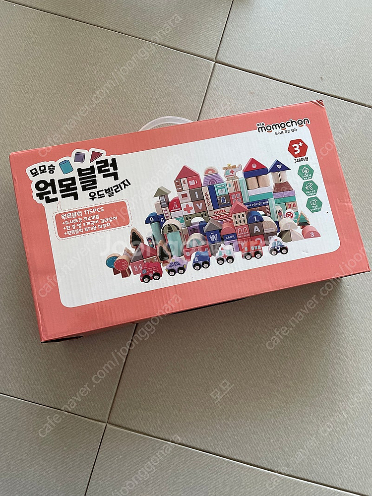 모모숑 우드빌리지 원목블럭 115p 미개봉 새제품--0