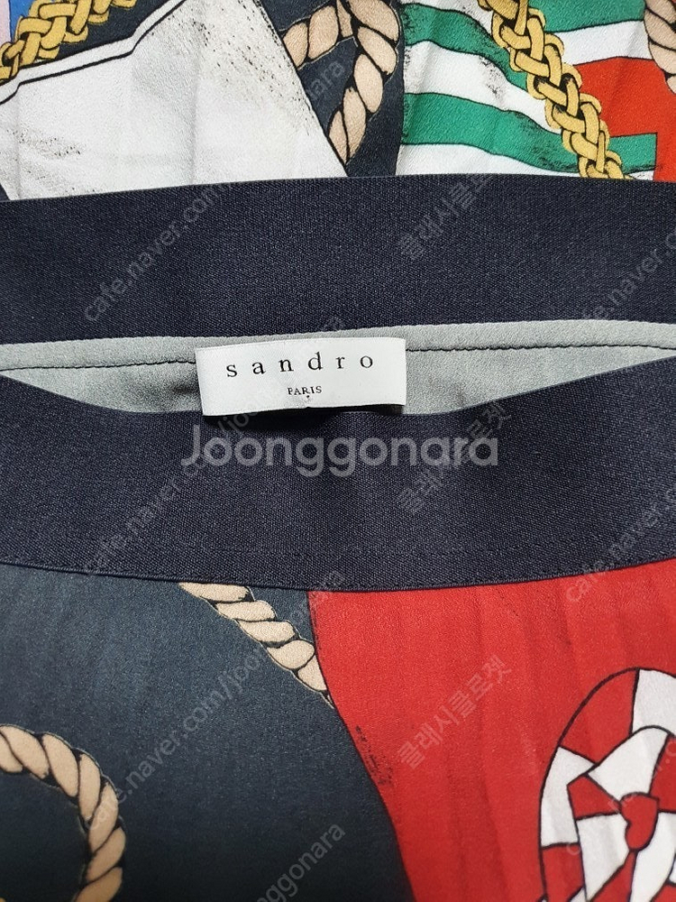 산드로 SANDRO 플리츠 국기 스커트 (2)--9