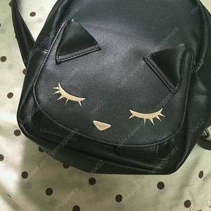 빈티지 모리걸 대장 고양이 가죽 미니백팩