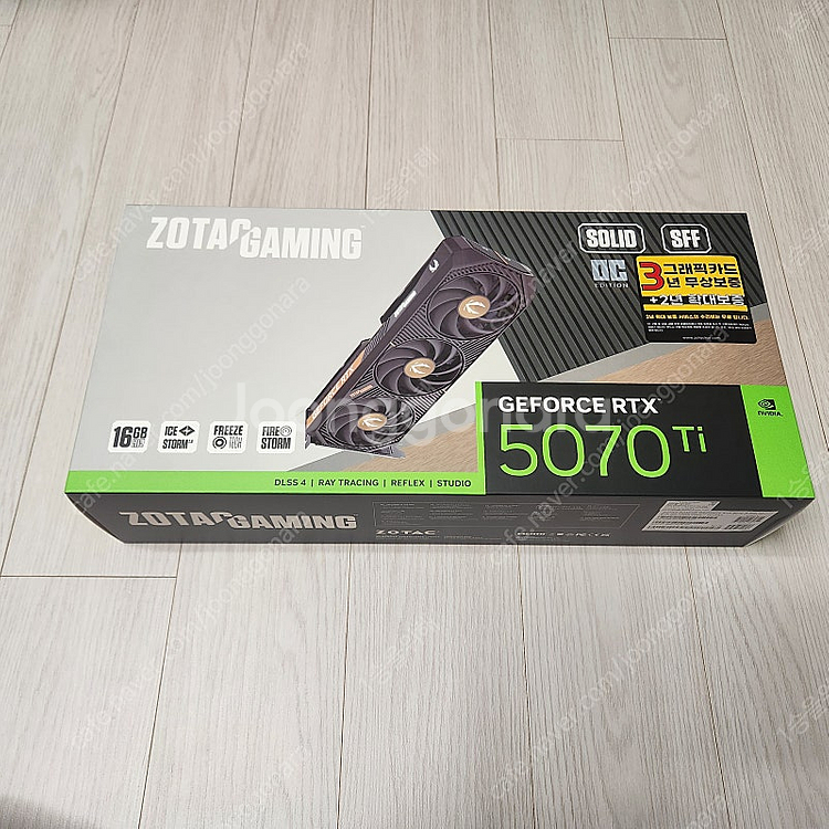조텍 ZOTAC RTX5070TI SOLID SFF OC (미개봉) 팝니다.--0