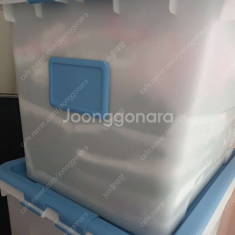 보관박스 리빙박스 72L 대형 리빙박스 (블루/레드) ...--5