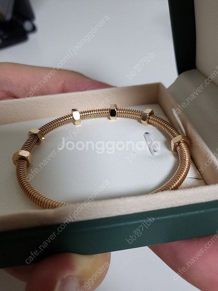까르띠에 에크루 로즈골드18K 16호 (볼트팔찌)--0
