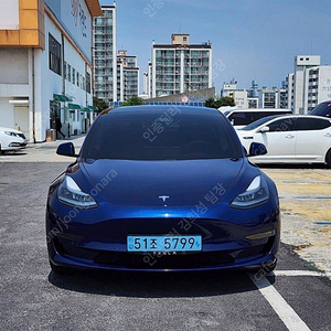 모델3 중고 테슬라 중고 파란색 2021년식 78,414km 롱 레인지 중고자동차