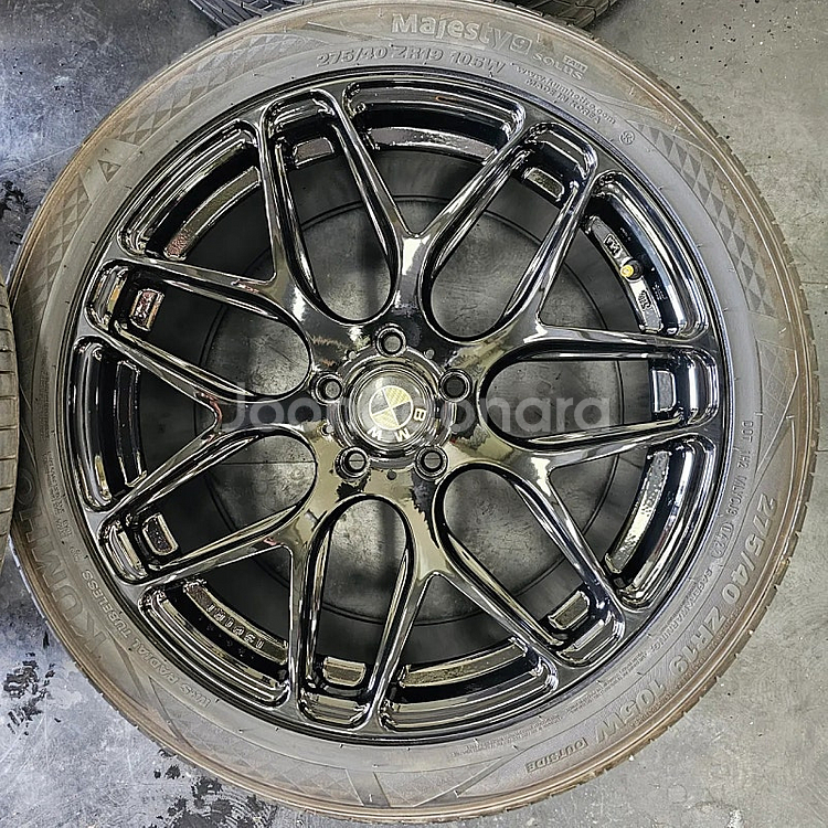 BMW7시리즈 F01 19인치 블랙유광 휠타이어셋. 7...--4