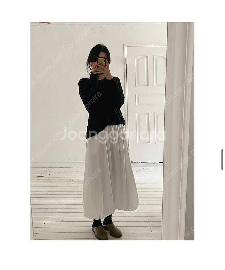 더키모 Moment Skirts 모멘트 스커트 화이트--3