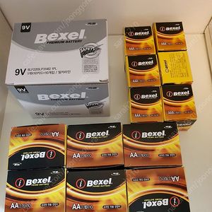 건전지 벡셀 AAA, AA , 9V 모두 일괄 판매 합니다. 벡셀 정품 건전지 배터리 AAA 120개, AA 120개 , 9V 10개 전체: 250개