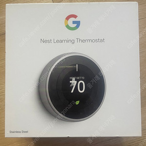 구글 네스트 온도조절기( nest thermostat) 고급형 스테인레스 실버