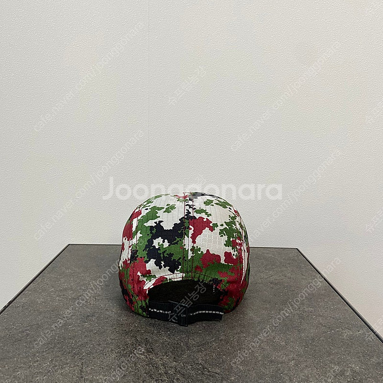 슈프림 립스탑 카모 레드 박스로고 캠프캡 모자--3