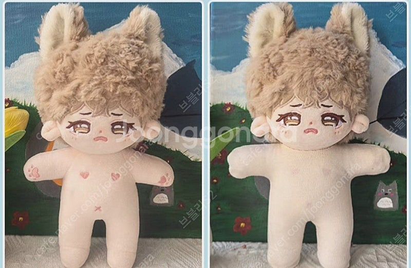 [미개봉] 솜인형 이염방지복(살색) 20cm 2벌 세트--1