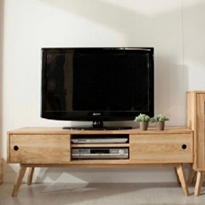 물푸레나무 원목 TV 거실장