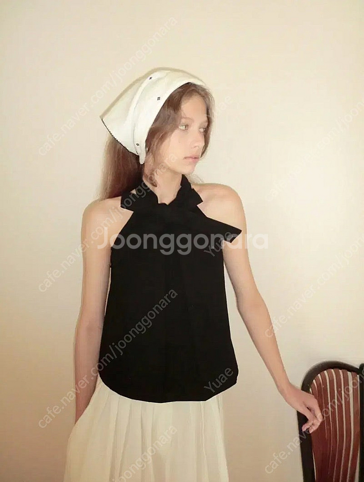 스무스무드 Souissi Bow Tie Top Blac...--2